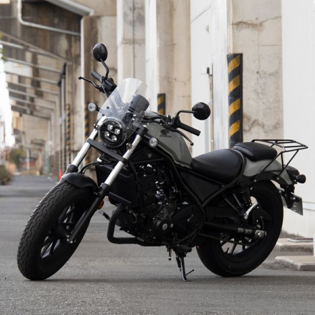 レブル250 レブル500 専用 ウィンドスクリーン ロングクリア スモーク