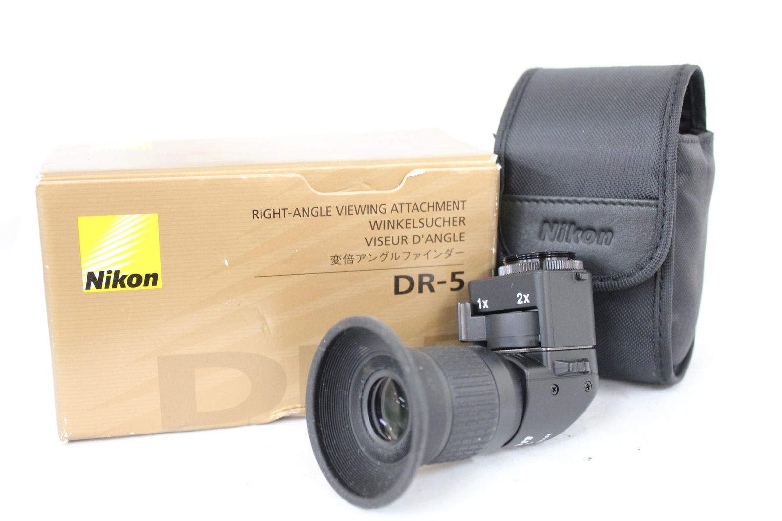 返品保証 元 き ニコン Nikon DR-5 ソフトケース付き 変倍アングルファインダー M6155