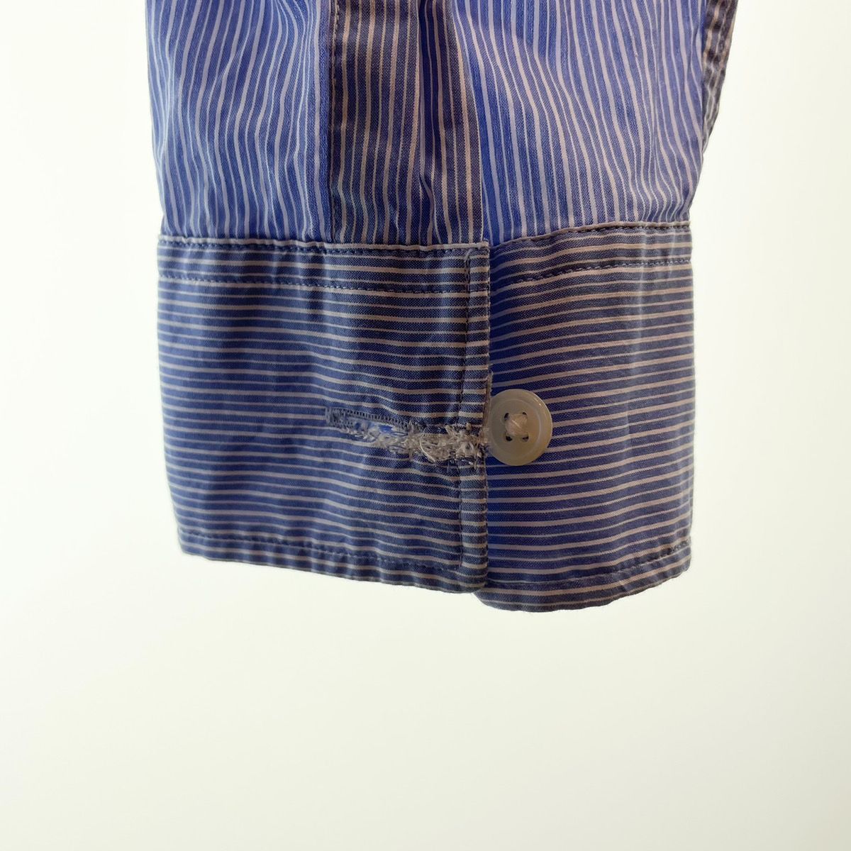 オーラリー AURALEE 19SS FINX SILK STRIPE SHIRTS フィンクス シルク ストライプ シャツ BLUE STRIPE  ブルー ストライプ A9SS01FS - メルカリ