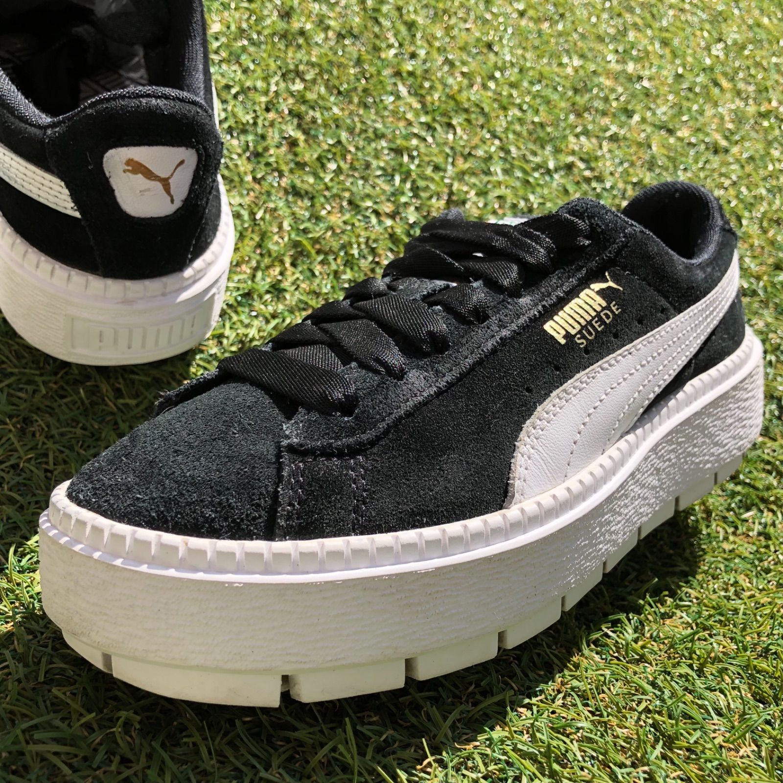 美品22.5 PUMA プーマ スエードプラットフォーム トレース C13 美品22.5 PUMA プーマ スエードプラットフォーム トレース C13