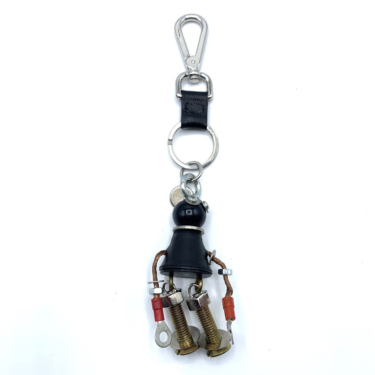 プラダ ロボット サフィアーノ キーホルダー チャーム キーリング　PRADA 大人気ギフト PRADA◇サフィアーノレザー ロボットキーホルダー