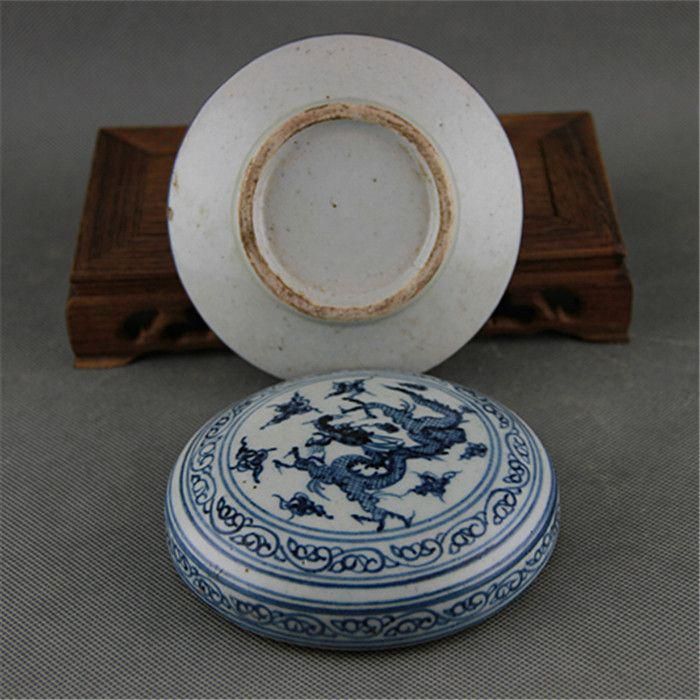 サバ竜紋印泥盒 工芸品 美術品 置物