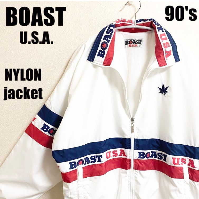 ボーストレア物★BOAST U.S.A. ボースト　ナイロンジャケット　マリファナ90s