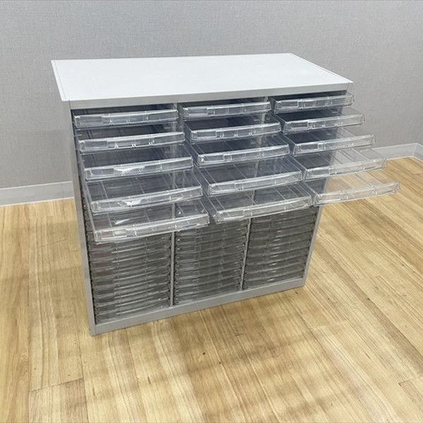 トレイキャビネット 3列20段 システムトレーキャビネット B4対応 内田洋行 ウチダ ペールグレイ