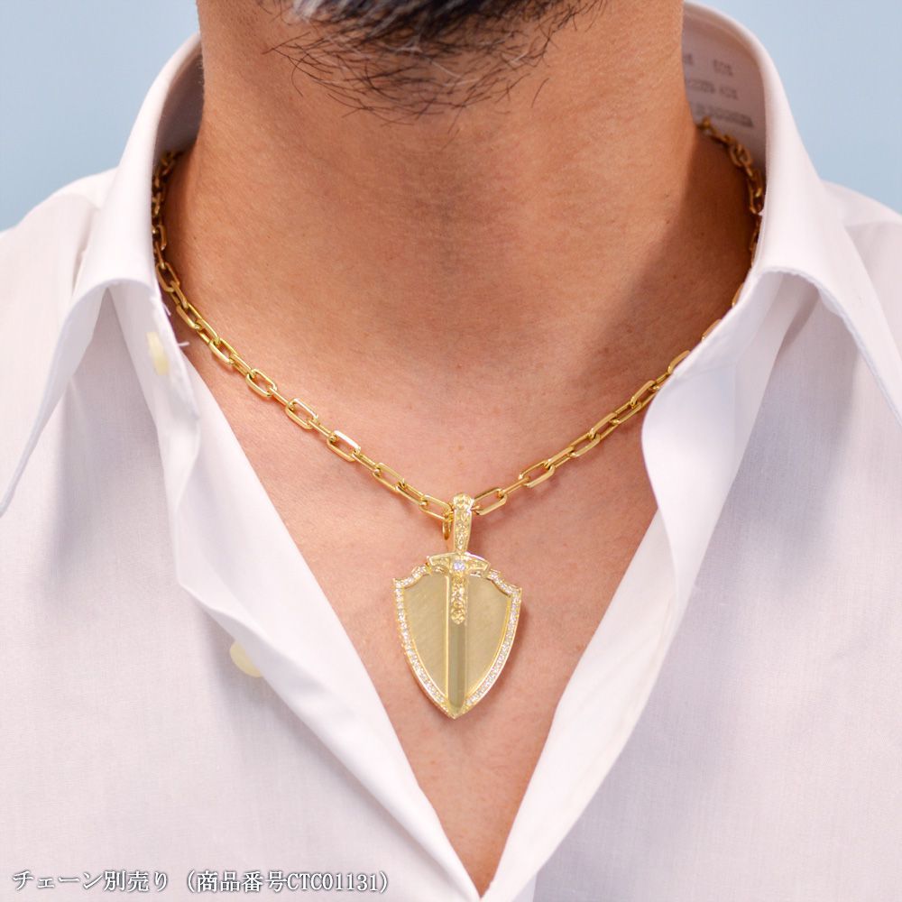 ペンダントトップ メンズ 18金 K18 ゴールド ダイヤモンド
