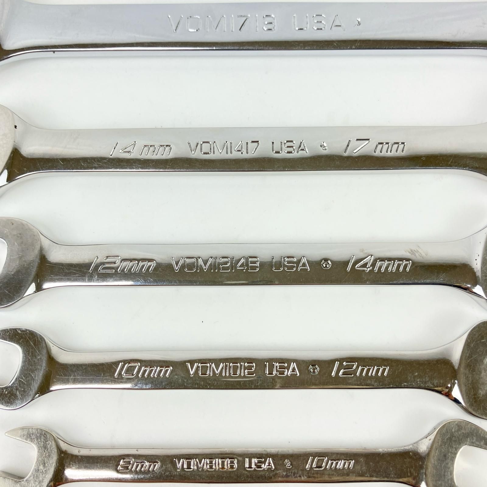 ЗЗSnap-on スナップオン オープンエンドレンチ 5本組 VOM810B