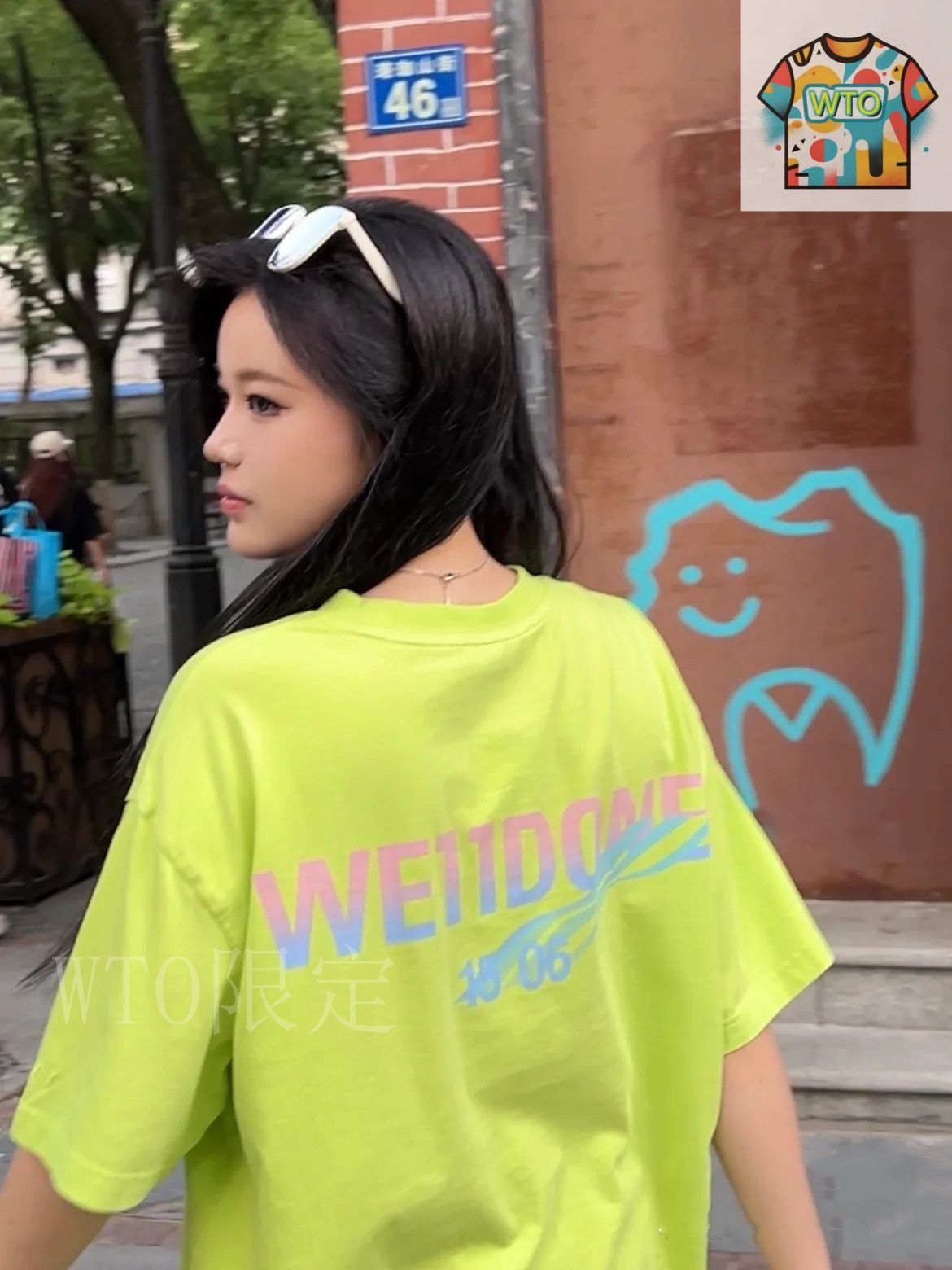 今日特価】WE11DONE Gradient Wave Letter Dopamine Tee