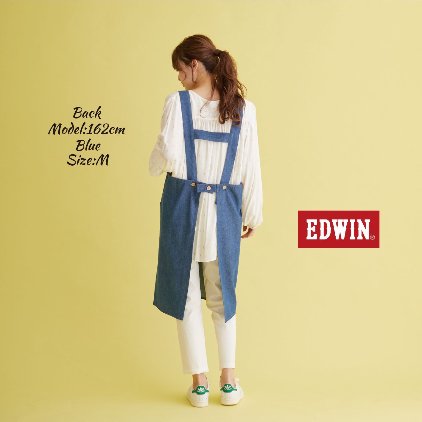 エドウィンデニムエプロン EDWIN エドウィン デニム エプロン おしゃれ 前結び かわいい