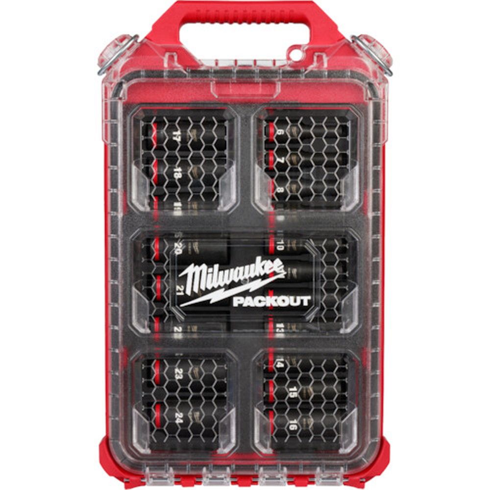 milwaukee SHOCKWAVE IMPACT DUTY ディープインパクトソケット 3|8インチ9.5mm角 19PCS PACKOUTセット MW-49-66-6801 milwaukee SHOCKWAVE IMPACT DUTY ディープインパク