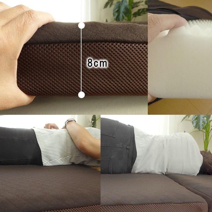 バラ売り不可 三つ折りマットレス マットレス 腰痛 らくらく敷布団 リフレ 三つ折りタイプ 8×91×200cm シングル 日本製 かため 腰痛対策 体重分散 大垣リビング KTZ0015T もうすぐ販売終了