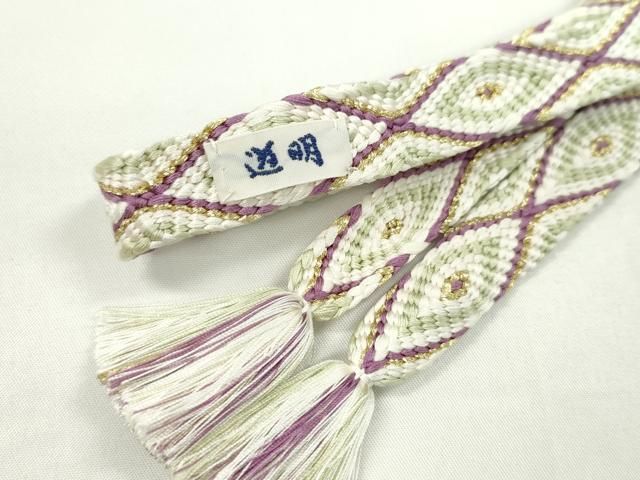 平和屋本店□極上 有職組紐道明 帯締め 唐組 金糸 宮内庁御用 国立博物館