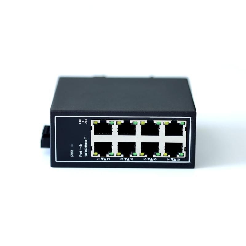 8ポート産業用イーサネットスイッチ|設定不要|省エネ|ファンレス静音設計|通風孔レス構造|業務|産業|オフィス向け