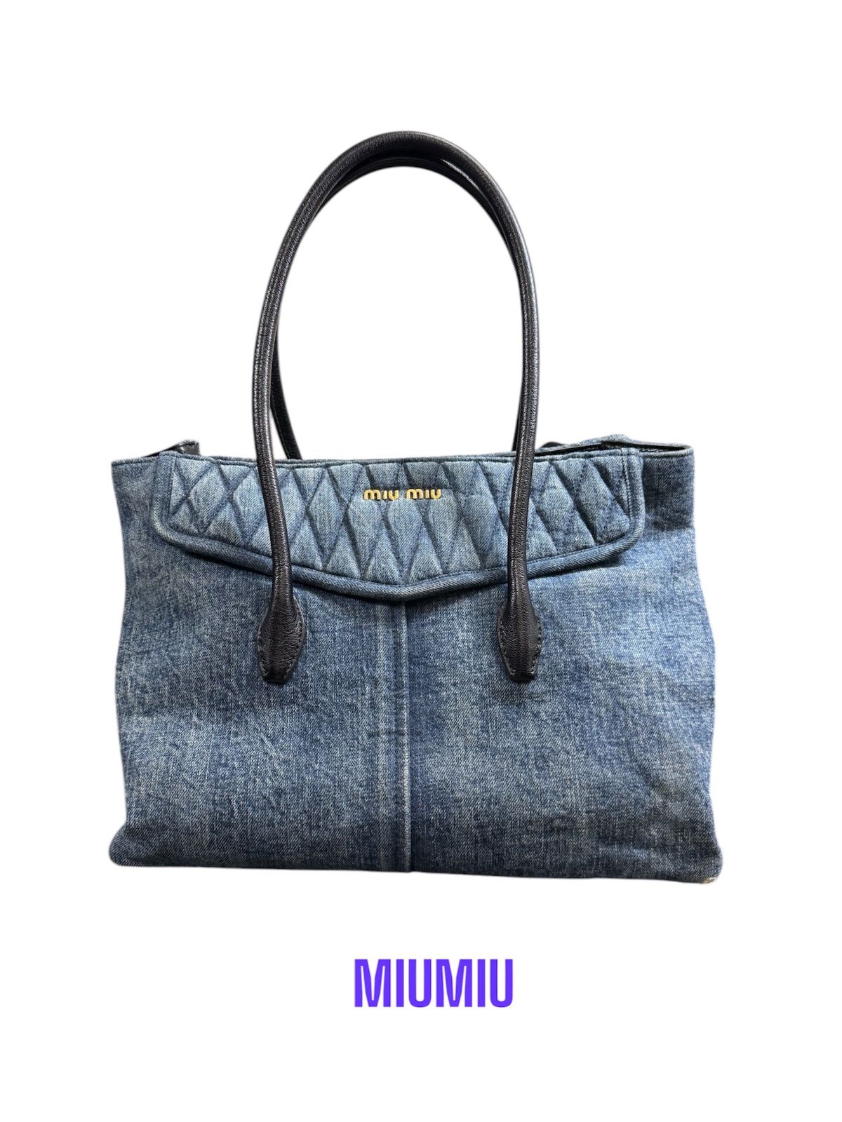 miumiu❤️デニムバッグ - メルカリ