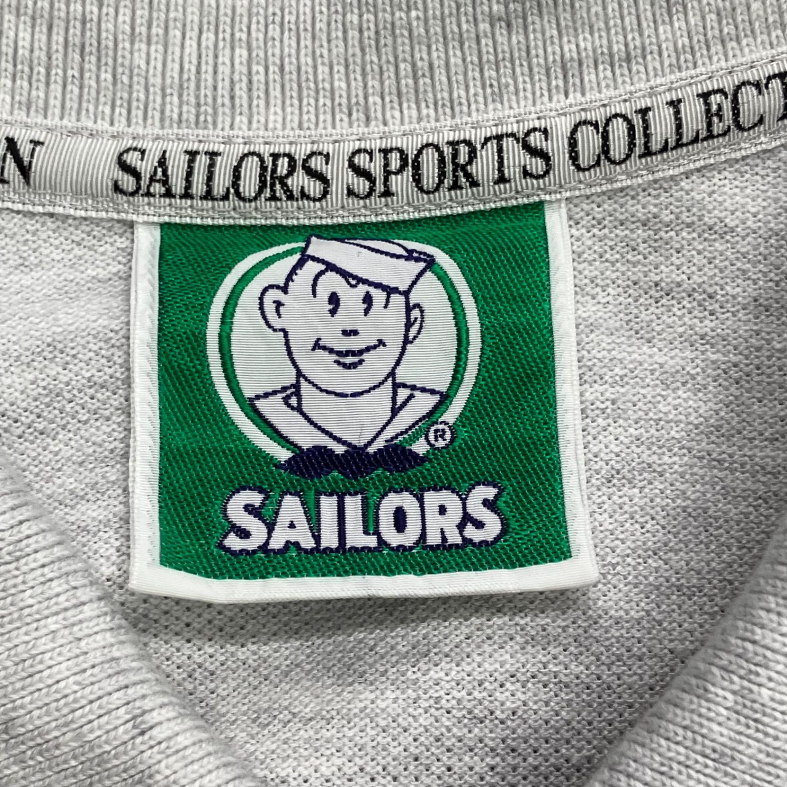 80s SAILORS ポロシャツ ストライプ 日本製　昭和ビンテージ Christian Dior SPORTS ポロシャツ襟ロゴ M 古着 ビンテージ
