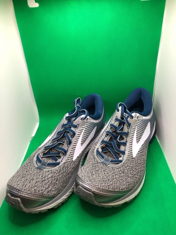 【新品】Brooks Running Ghost 10 (8 D US, Silver/Blue/White)