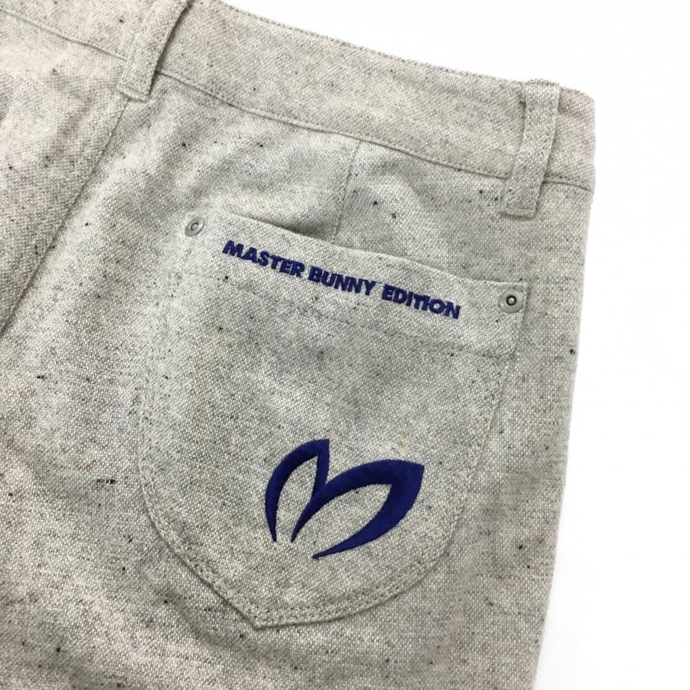 マスターバニー パンツ 杢ライトグレー ウール混 蓄熱裏地 レディース