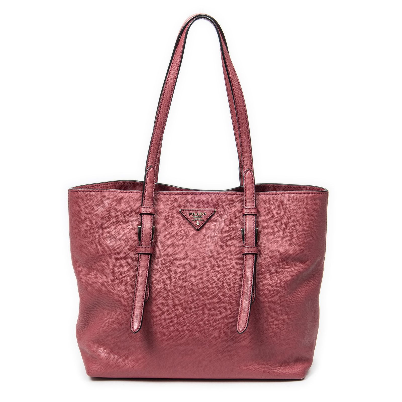 PRADA プラダショッピングトートピンクサフィアーノレザーA