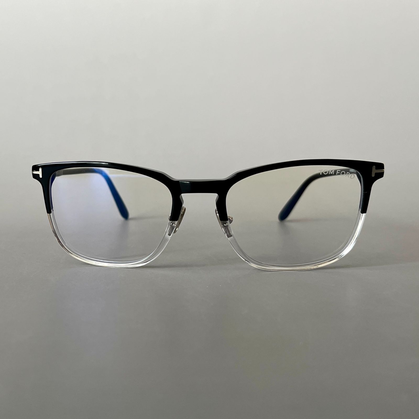 トムフォード メガネ TOM FORD ウェリントン 新品 ブラック クリア