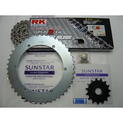 4営業日で発送 SUNSTAR サンスター スプロケット＆チェーンキット 品番 KR31706 SR400 88-13 サイズ 520