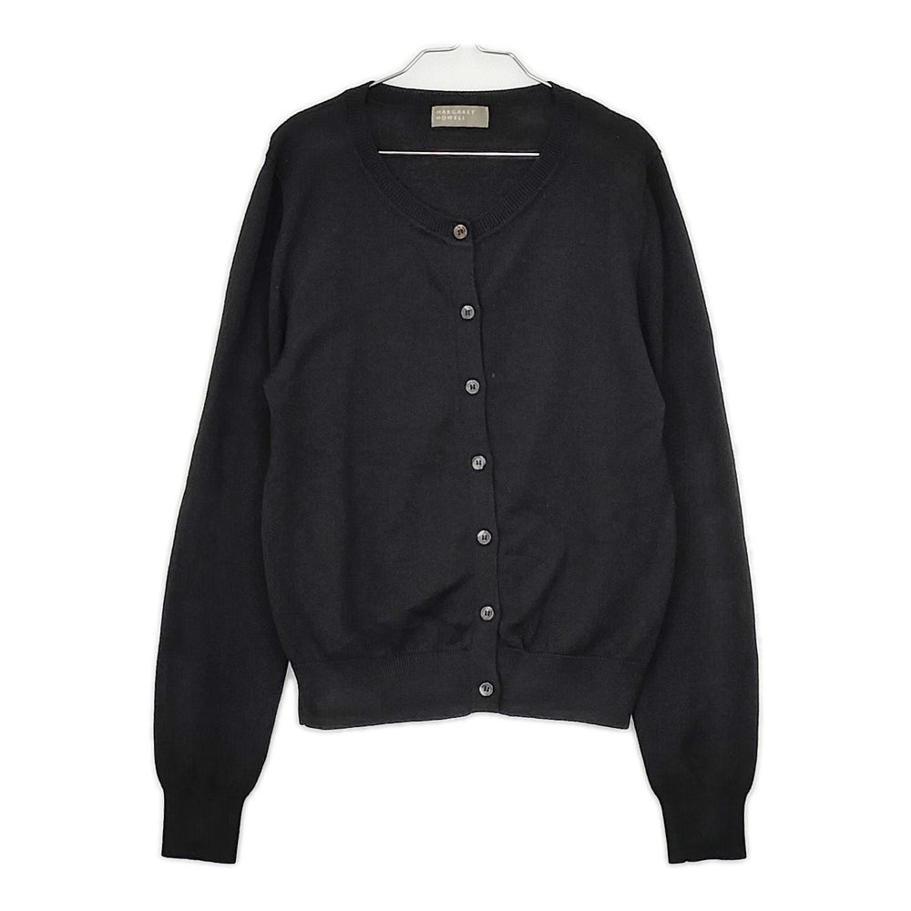 MARGARET HOWELL 578-264205 ウール クルーネック ニット カーディガン