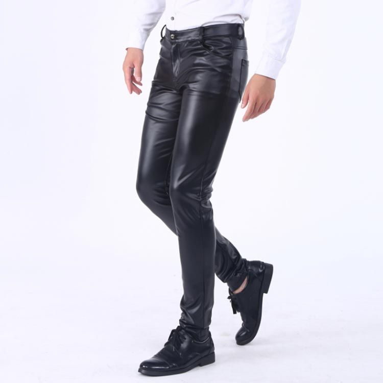⭐ショット⭐レザーパンツ ライダース バイク ブラック スラックス ⭐ショット⭐レザーパンツ ライダース バイク ブラック