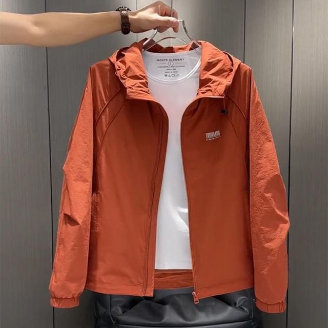 種類22 L |A オレンジ色フード付き 秋冬 コーデ メンズ 服 シンプル ファッション オシャレ 大人 かっこいい 大きいサイズ ストリート 紳士服 機能的 ジャケット アウター フード付き トップス