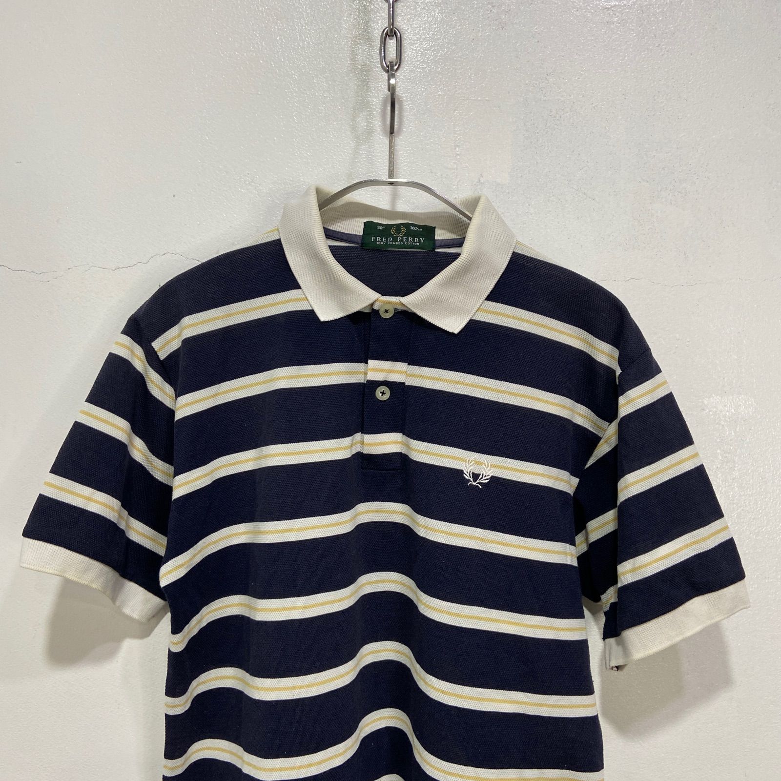 ☆FREDPERRY☆フレッドペリー☆ボーダー柄半袖ポロシャツ