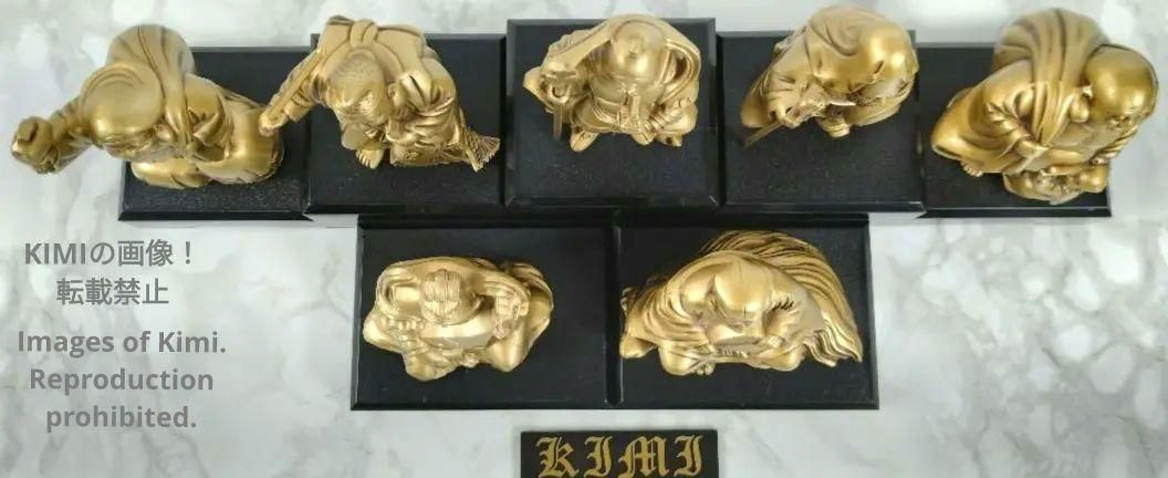 アンティーク　セルロイド　七福神　厨子　2点 創価学会 厨子型 中古仏壇 1024 「正徳60-30」 経机付｜創価学会