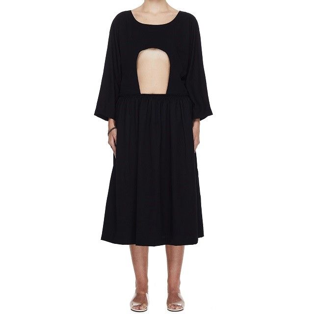 COMME des GARCONS COMME des GARCONS コムデギャルソン コムデギャルソン 20AW 日本製 CIRCLE CUTOUT DRESS ウールギャバジン サークルカットアウトワンピース RF-A003 M ブラック コムコム トップス【中古】【COMME des GARCONS COMME des GARCONS】 COMME des GARCONS COMME des GARCONS コムデギャルソン