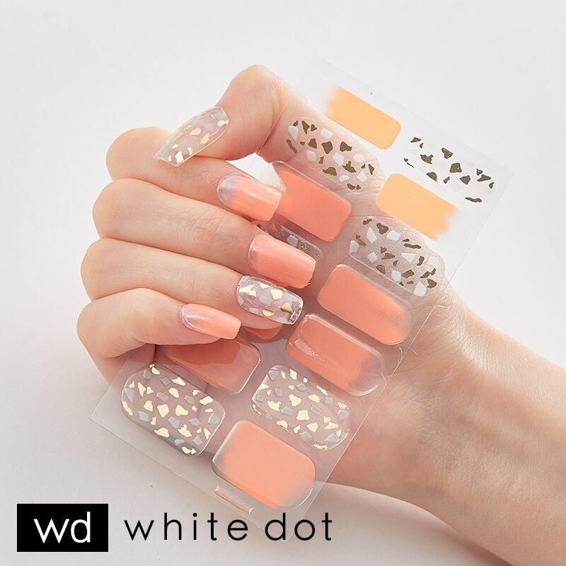 ネイルシール マネキュアステッカー ネイルステッカー ネイルアート 全５パターン デザイナーズネイルシール【white dot】(ホワイトドット)