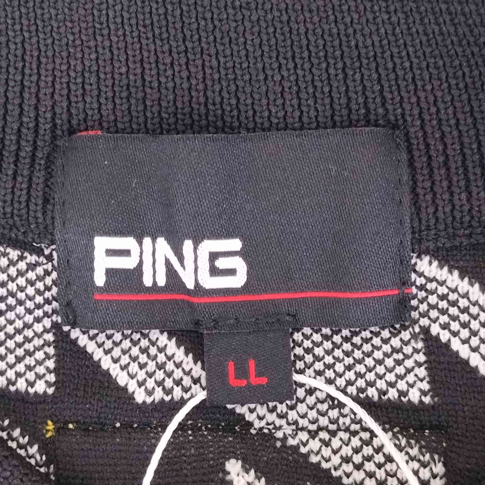ピン ping 半袖ニット 千鳥ジャガード レディース LL - メルカリ