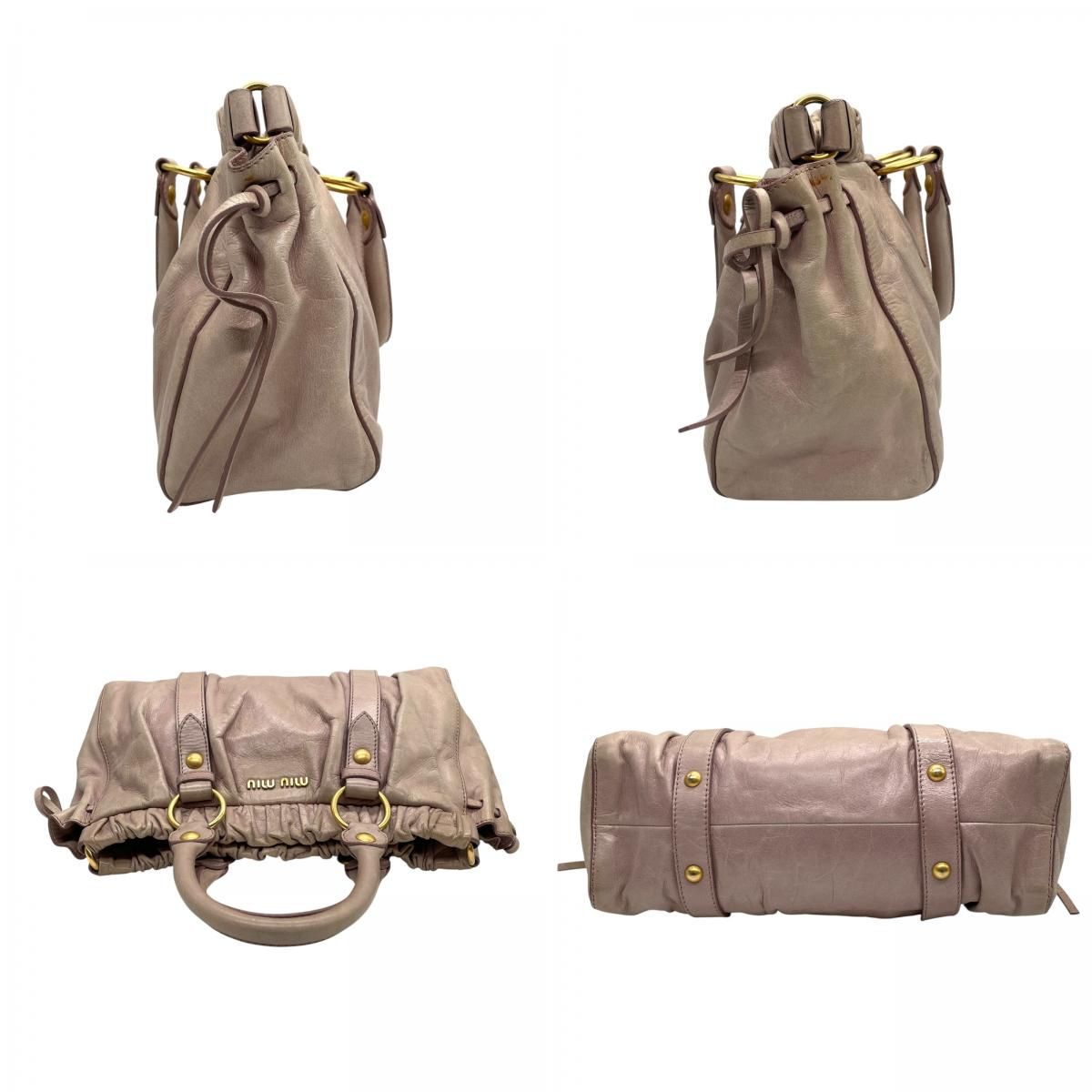 美品 miumiu ミュウミュウ 2WAY ハンドバッグ ヴィッテロルクス