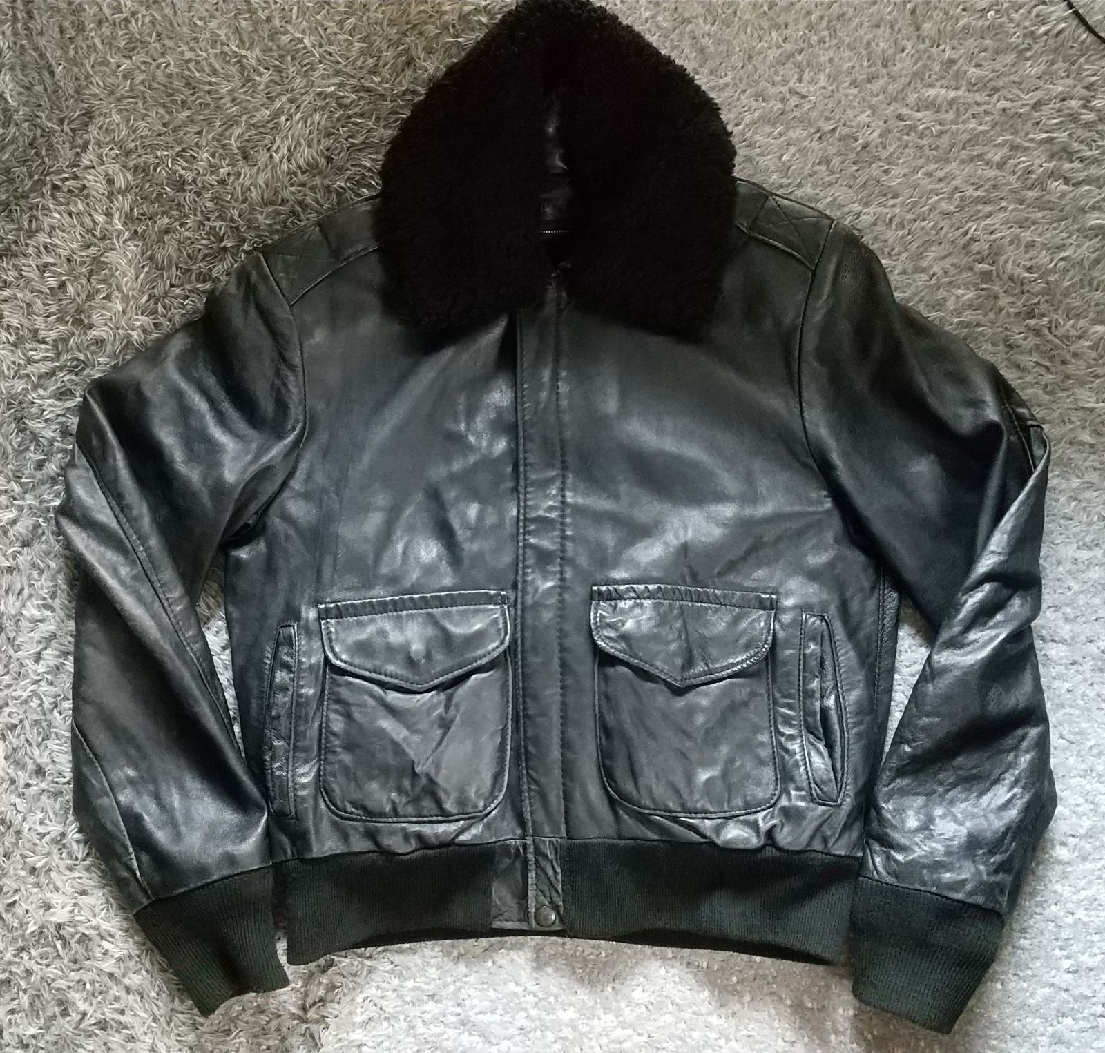 最終値下げ！！schott ライダースジャケット レザージャケット ボア 