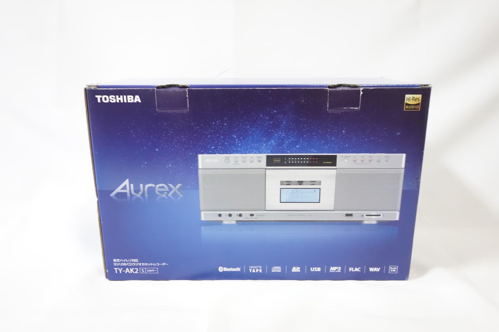東芝 ハイレゾ対応 SD/USB/CDラジカセ Aurex TY-AK2 アップコンバート 