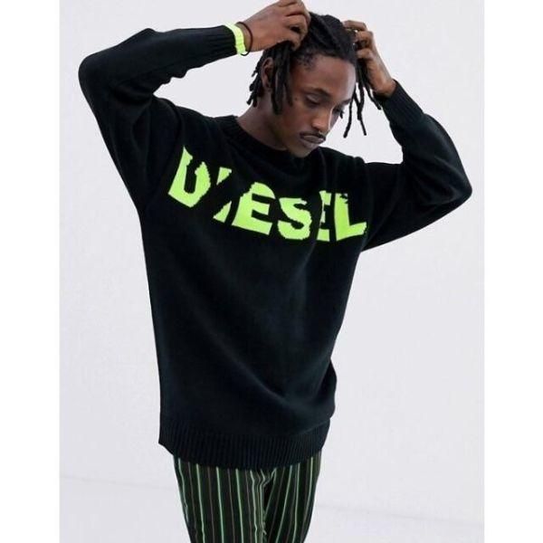 ディーゼル DIESEL ニット K-LOGOXNEW KNIT セーター ブラック M