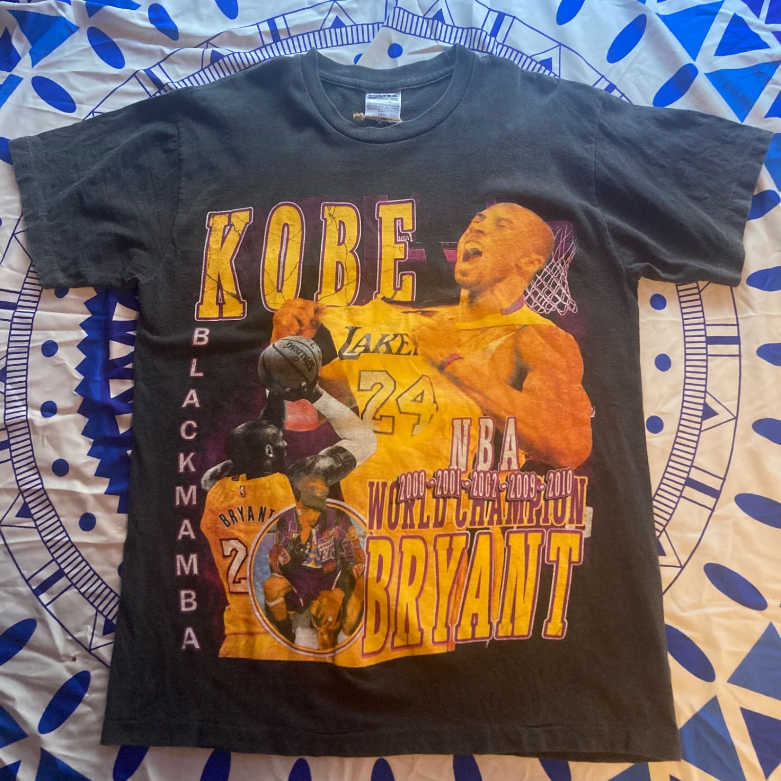 未着用 NBA コービーブライアント Kobe Bryant Tシャツ Black Mamba Lakers 24 Tシャツ ビンテージスタイル ヴィンテージスタイル