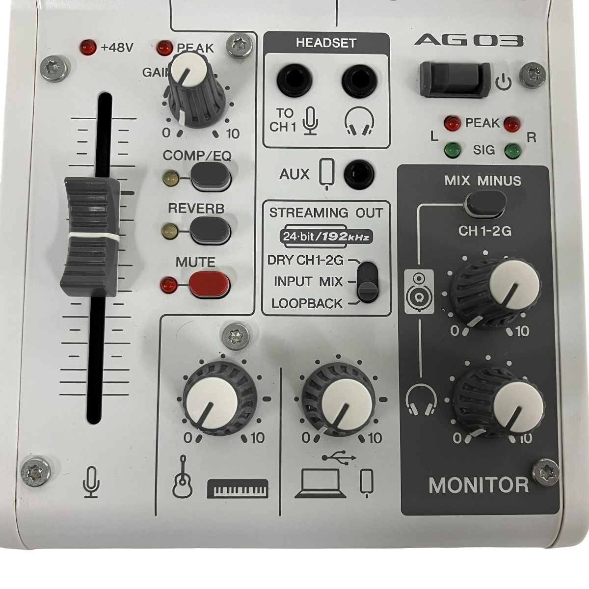 【美品】YAMAHA AG03 Mk2 オーディオインターフェース【完品】 Amazon.co.jp: ヤマハ(YAMAHA) ライブストリーミングミキサー 3