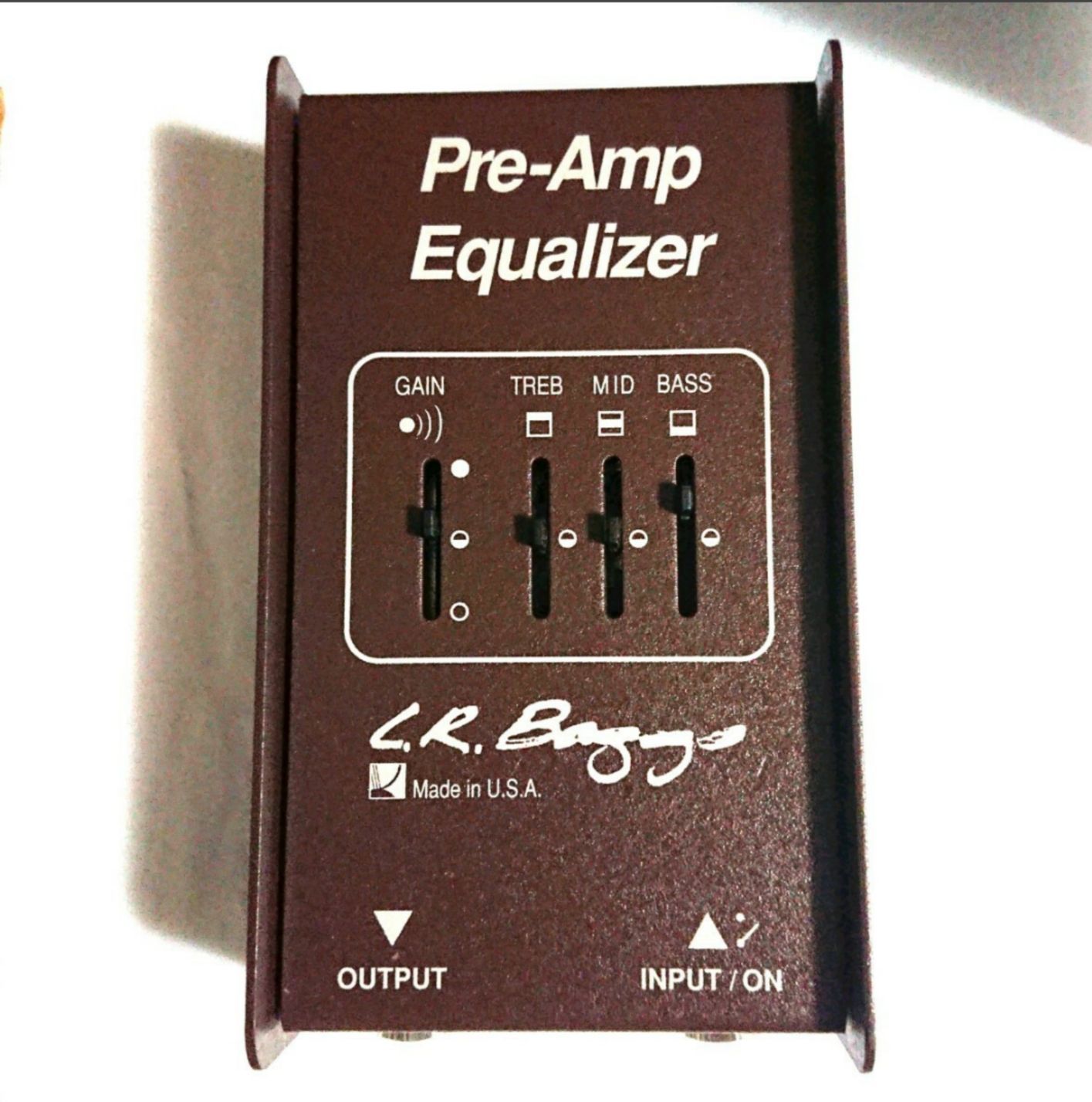 L.R.baggs Pre-Amp Equalizer エルアールバックス アコースティックギター プリアンプ イコライザー エフェクター パラアコ 初期型 入手困難 送料無料