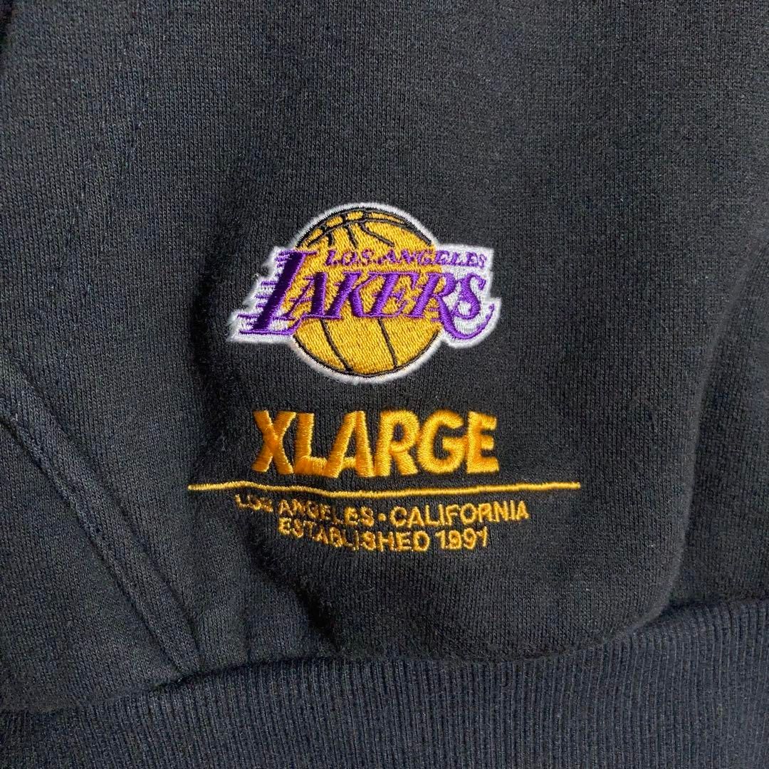【美品】XLARGE NEWERA プルオーバーパーカー LAKERS 刺繍 M 美品】XLARGE NEWERA プルオーバーパーカー LAKERS 刺繍 M