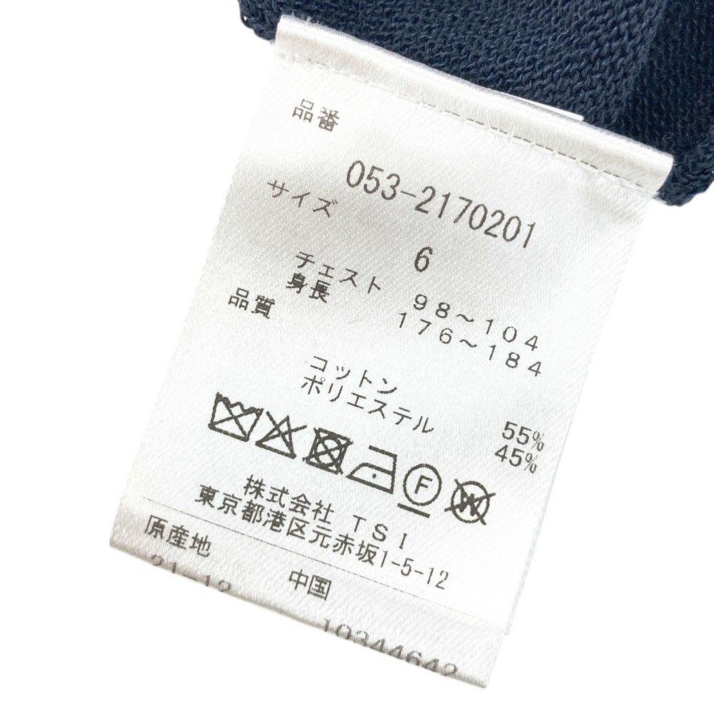 サイズ：６ PEARLY GATES パーリーゲイツ 2022年 2170201 薄手 丸首セーター  ネイビー系 [240002007566] ゴルフウェア メンズ ストスト サイズ：6 PEARLY GATES パーリーゲイツ 2022年 2170201 薄手