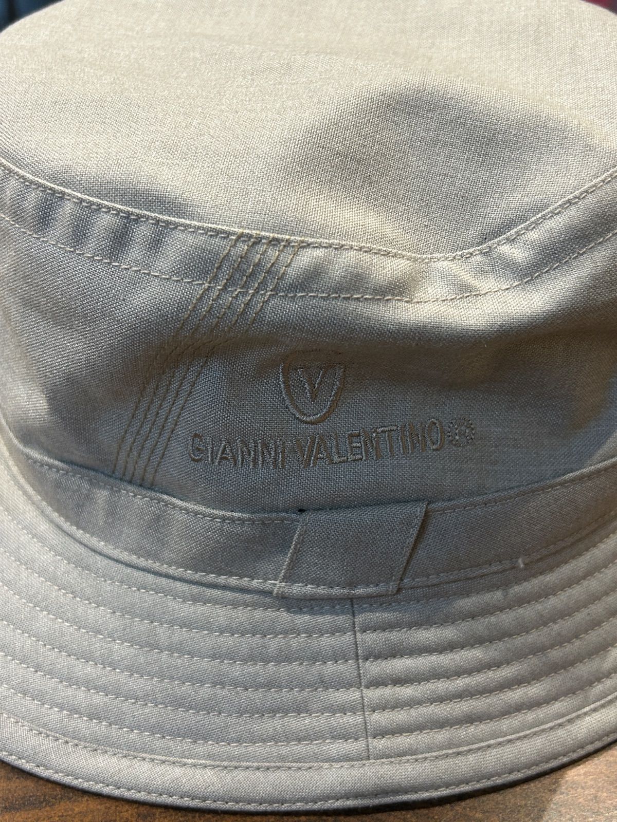 Valentino GIANNI VALENTINO ヴァレンティノ ハット バケットハット ライトグレー系 サイズ55cm コットン A-1444