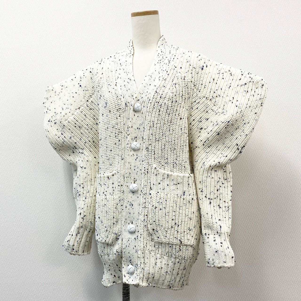 73f27 極美品 sacai サカイ 25ss Nep Yarn Knit Cardigan ニット