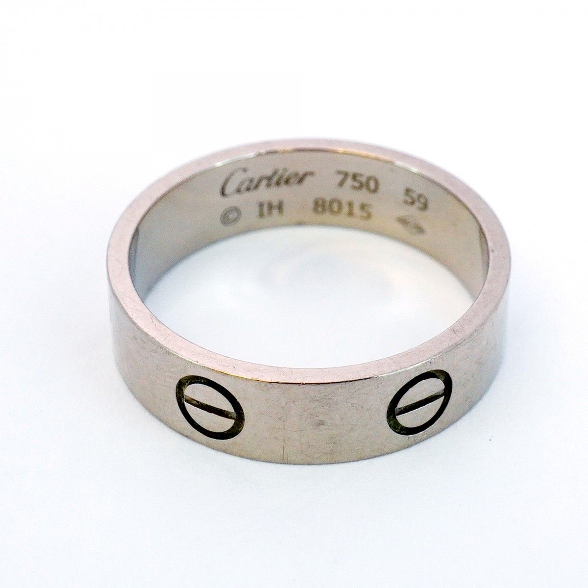  5 jmb 0161 カルティエ リング ラブ K 18 WG ホワイトゴールド ＃59 メンズ リング 指輪 アクセサリー