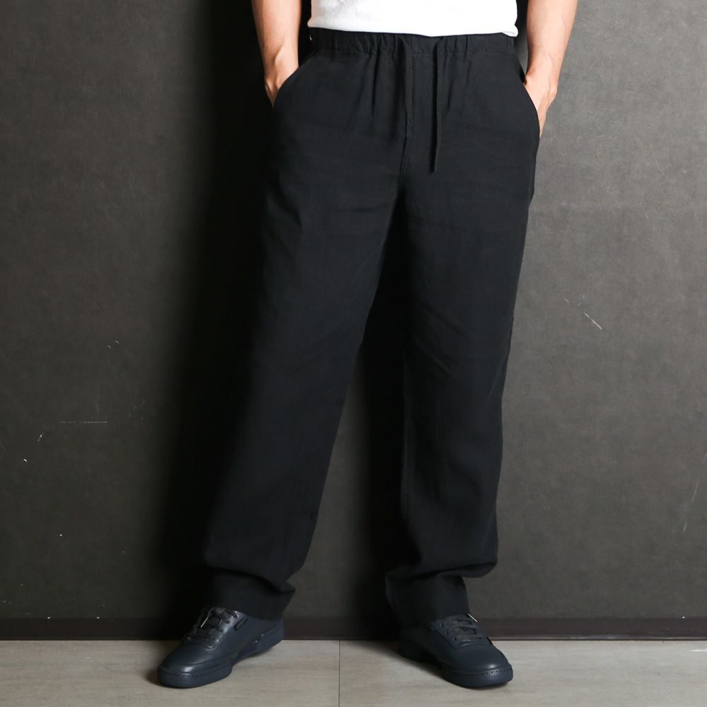 RATS/ラッツ】LINEN EASY PANTS - BLACK / リネン イージー
