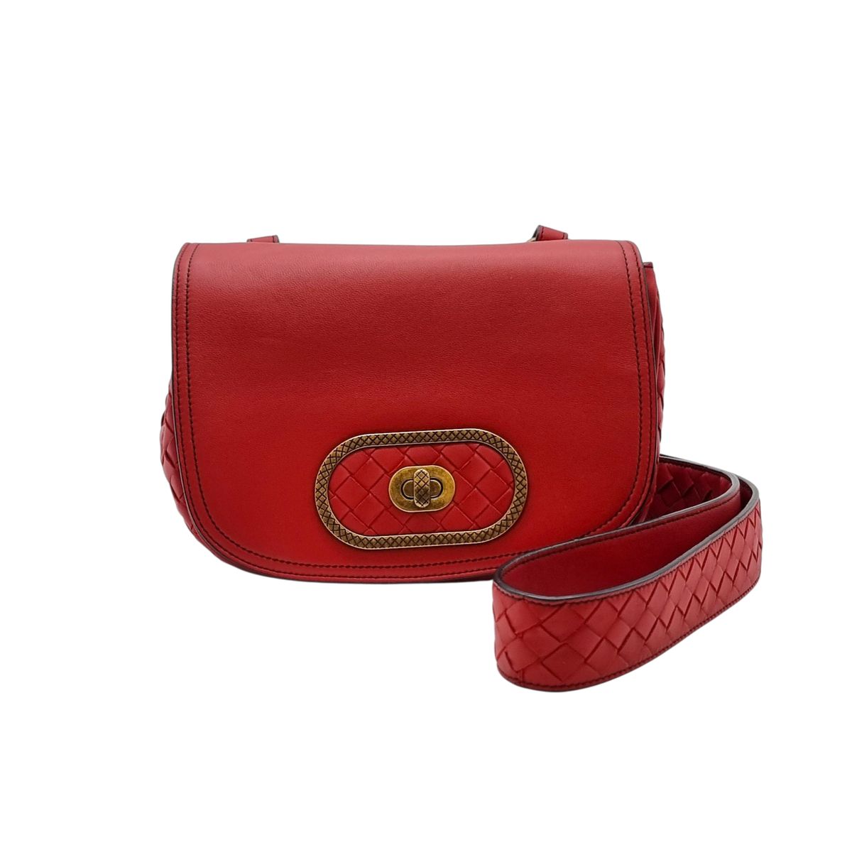 Bottega Veneta ボッテガヴェネタ ルナ クロスバッグ 赤 BOB091714