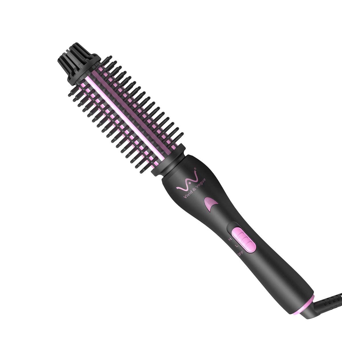 VAV ロールブラシ　ヘアアイロン　カールコテ　ブラシアイロン安全便利　温度調節可能　海外対応