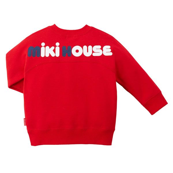 ミキハウス トレーナー 100 赤 ミキハウス正規販売店/ミキハウス mikihouse バックロゴ