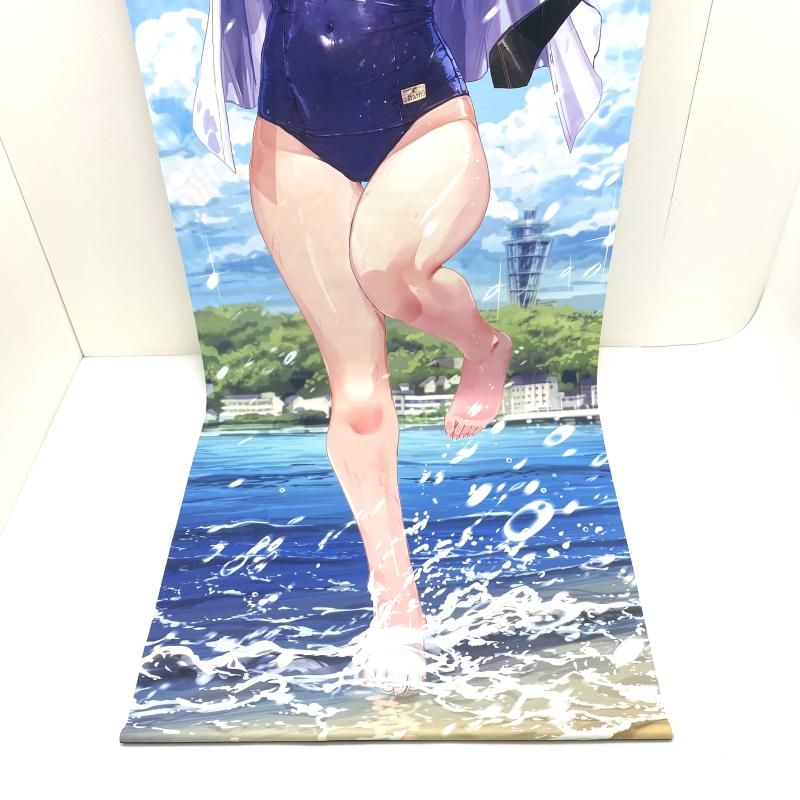 中古】【本体のみ】宝鐘マリン 等身大タペストリー スク水(17)ver 宝鐘