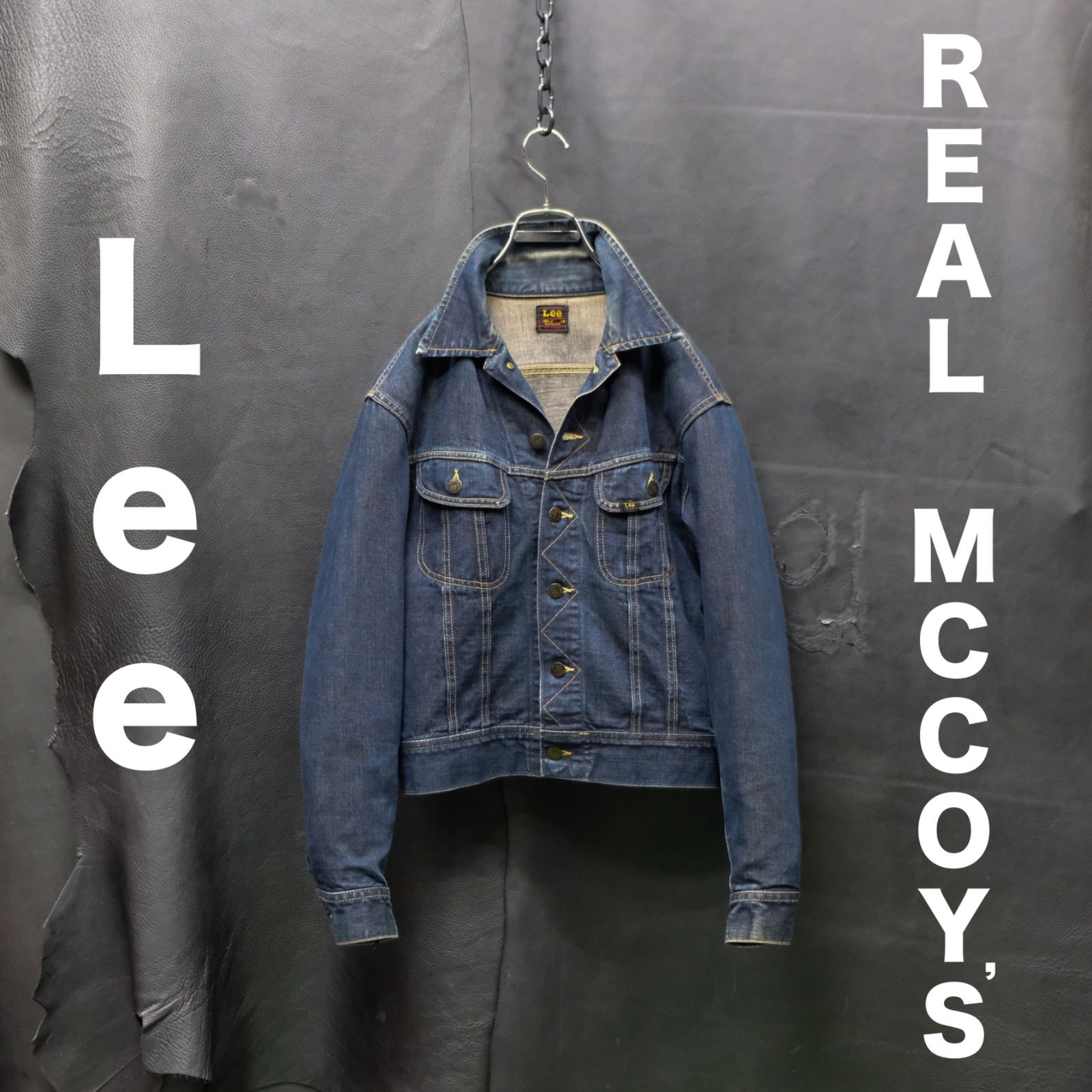 THE REAL McCOY'S × Lee 50's 101J 実名復刻 36 赤タグ デニムジャケット トラッカー Gジャン ブルゾン 9783-89 リアルマッコイズ リー