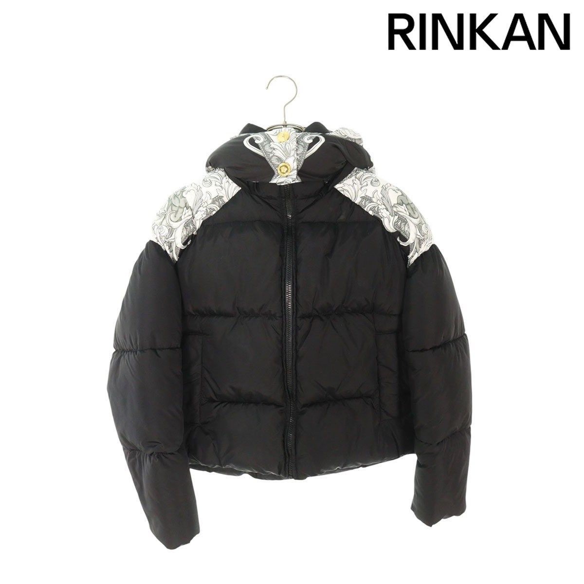 ジャンニヴェルサーチ GIANNIVERSACE  1012541 1A09011 フード総柄ナイロン中綿ブルゾン レディース 36 ジャンニヴェルサーチ 1012541 1A09011 フード総柄ナイロン中綿